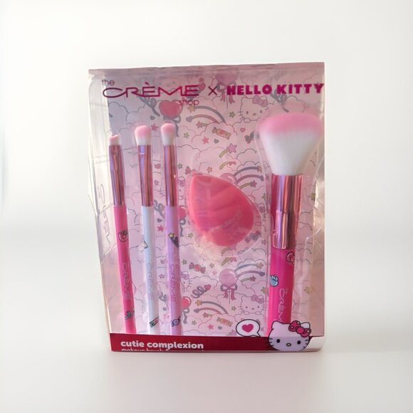 The Crème x Hello Kitty Cutie Complexion Makeup Brush Set Limited Edition NEW - Picture 2 of 4